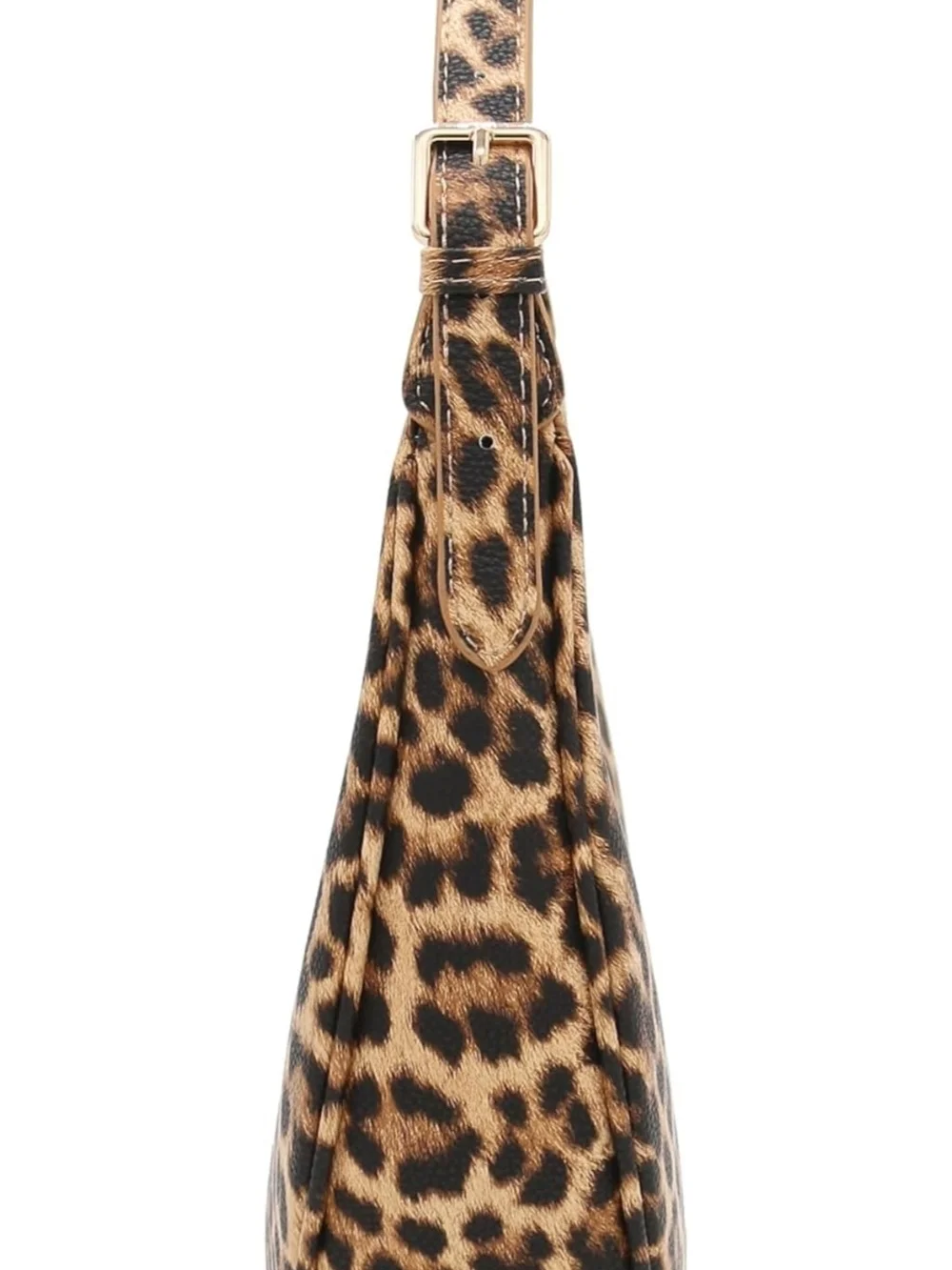 Leopard Print Hobo Bag - Brown